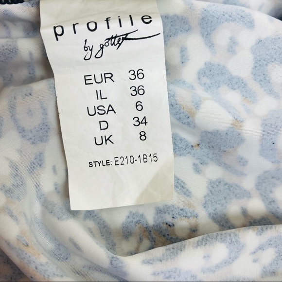 Profile By Gottex Animal Print Tankini Top Size 8 - Picture 6 of 8